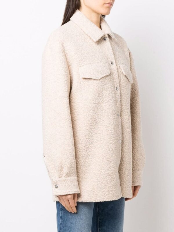 Off-White  long-sleeve teddy overshirt - Image 3