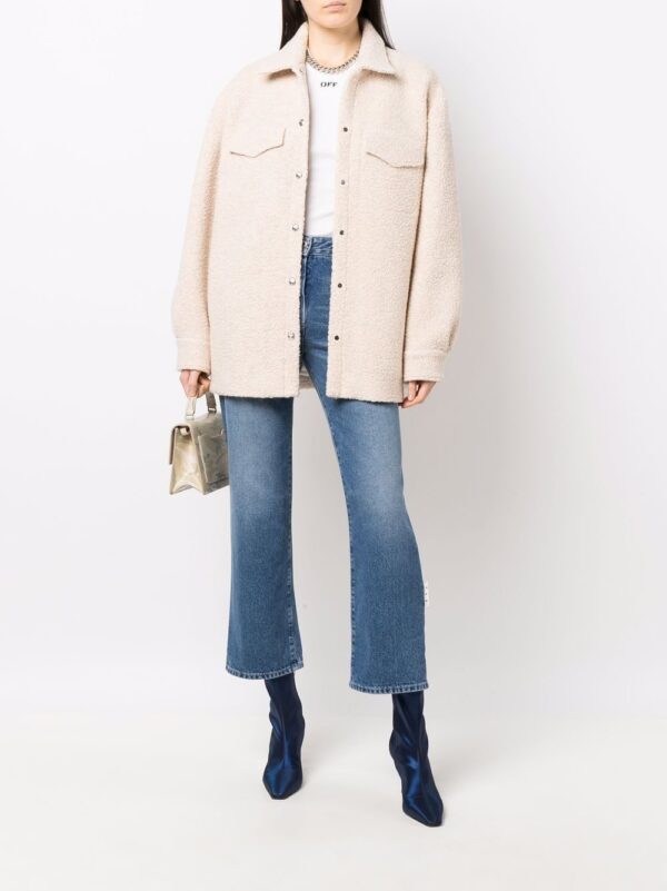 Off-White  long-sleeve teddy overshirt - Image 2