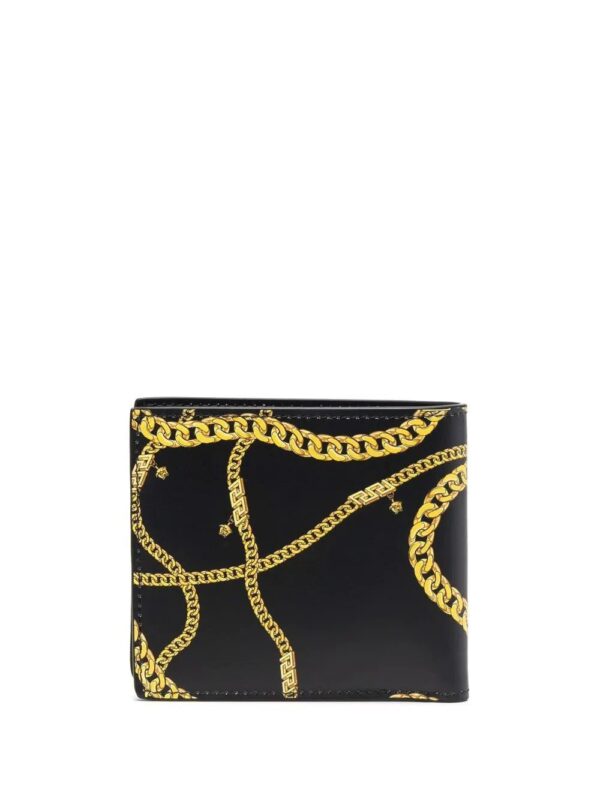 Versace  chain-print leather wallet - Image 2