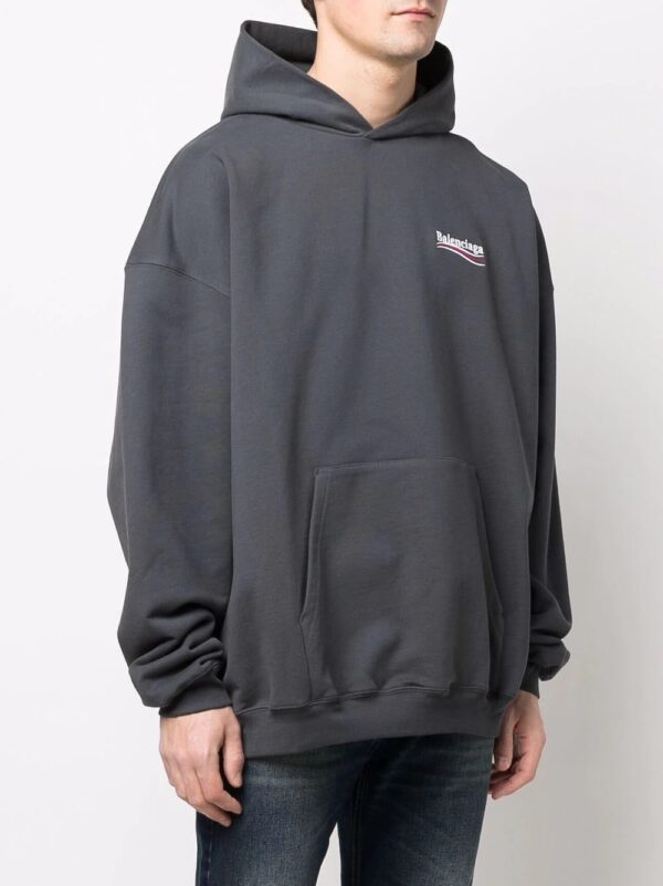 Balenciaga  Large Fit logo-print hoodie - Image 4