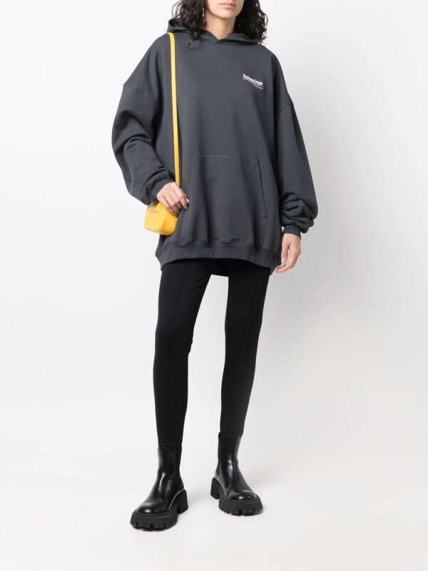 Balenciaga  Large Fit logo-print hoodie - Image 3