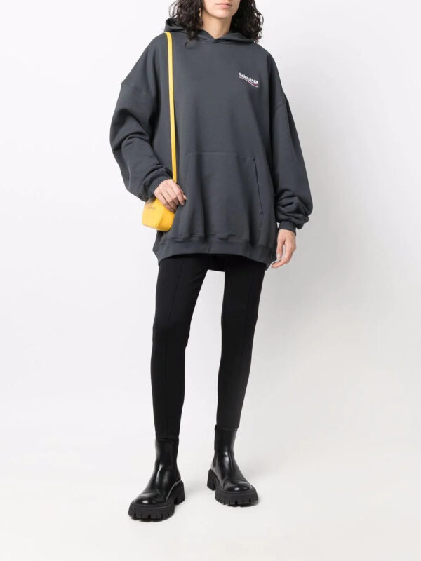 Balenciaga  Large Fit logo-print hoodie - Image 3
