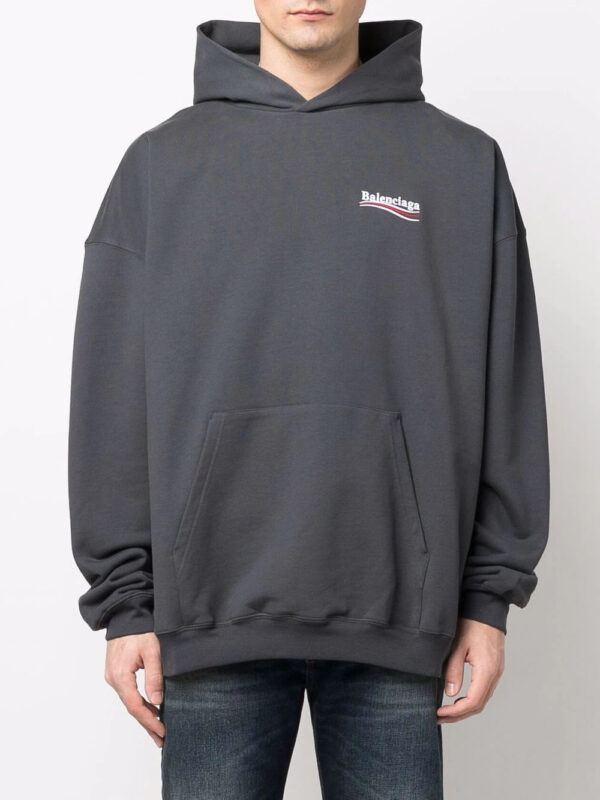 Balenciaga  Large Fit logo-print hoodie - Image 4