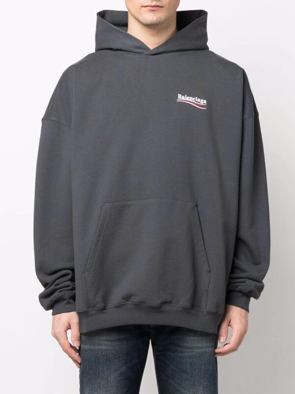 Balenciaga  Large Fit logo-print hoodie - Image 4