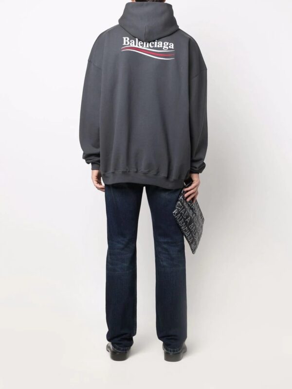 Balenciaga  Large Fit logo-print hoodie - Image 2