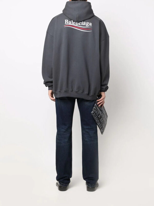Balenciaga  Large Fit logo-print hoodie - Image 2