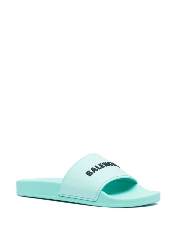 Balenciaga  raised logo pool slides - Image 2