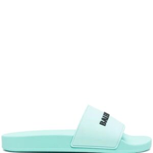 Balenciaga  raised logo pool slides