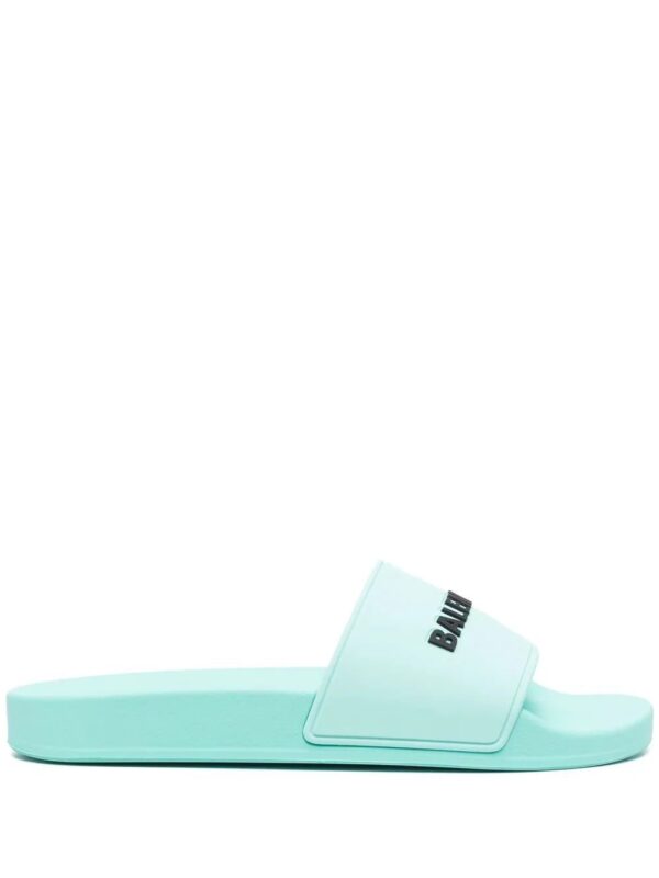 Balenciaga  raised logo pool slides