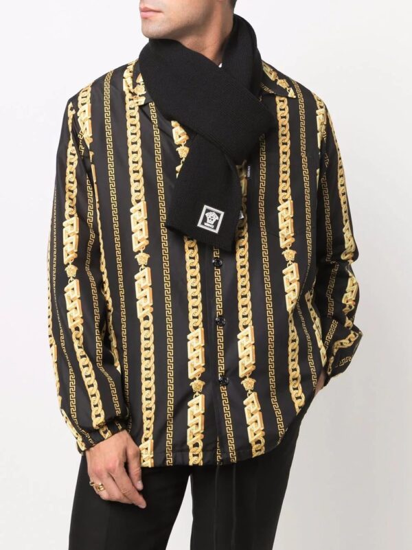 Versace  Medusa-patch knit scarf - Image 2