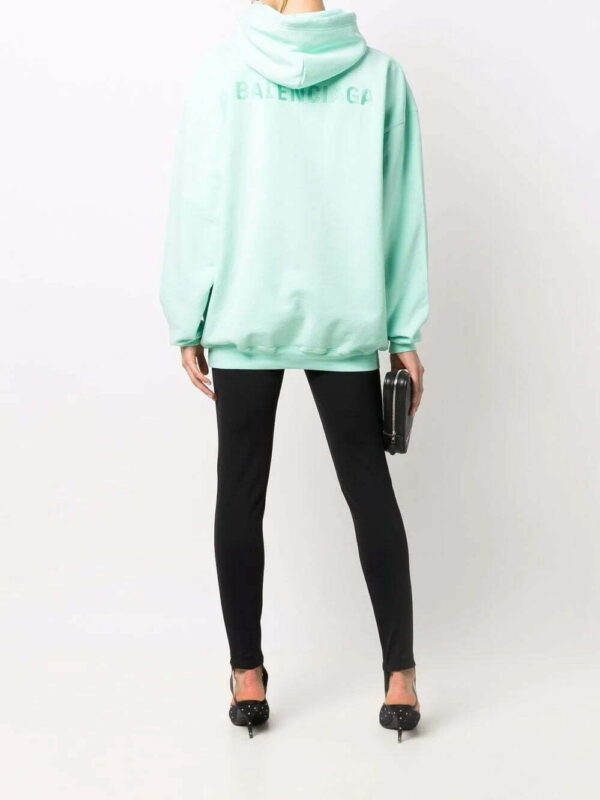 Balenciaga  embroidered logo oversized-fit hoodie - Image 3