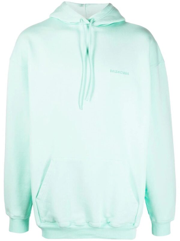 Balenciaga  embroidered logo oversized-fit hoodie