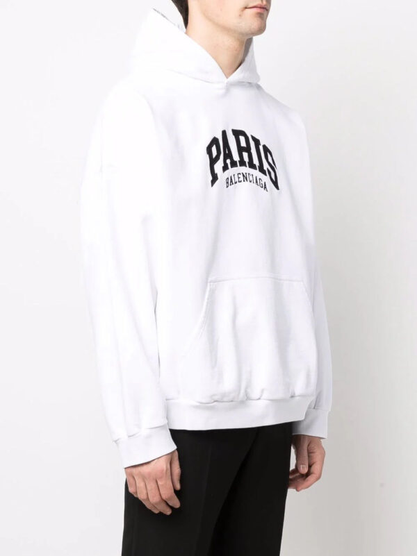 Balenciaga  logo-print pullover hoodie - Image 4