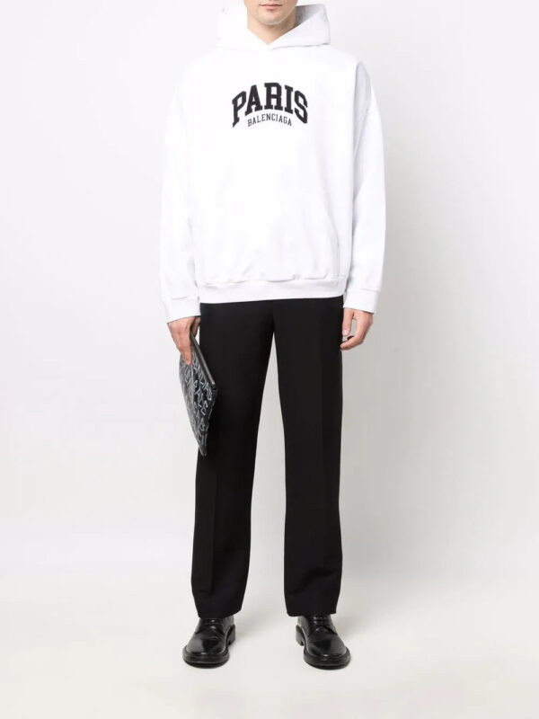 Balenciaga  logo-print pullover hoodie - Image 2