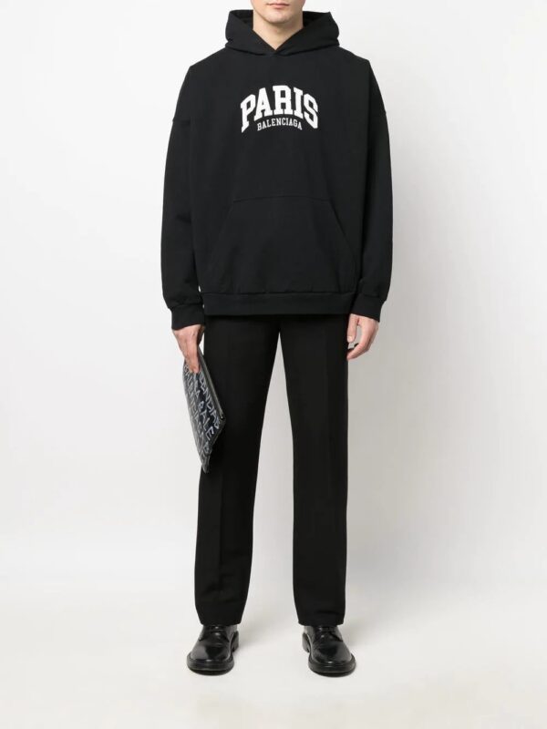 Balenciaga  logo-print pullover hoodie - Image 2