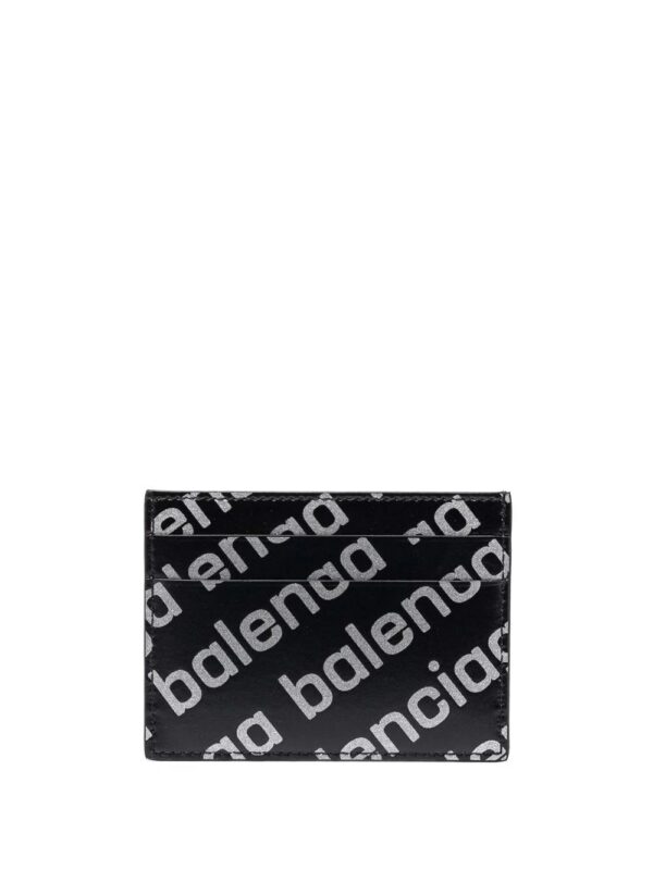 Balenciaga  Cash logo print cardholder