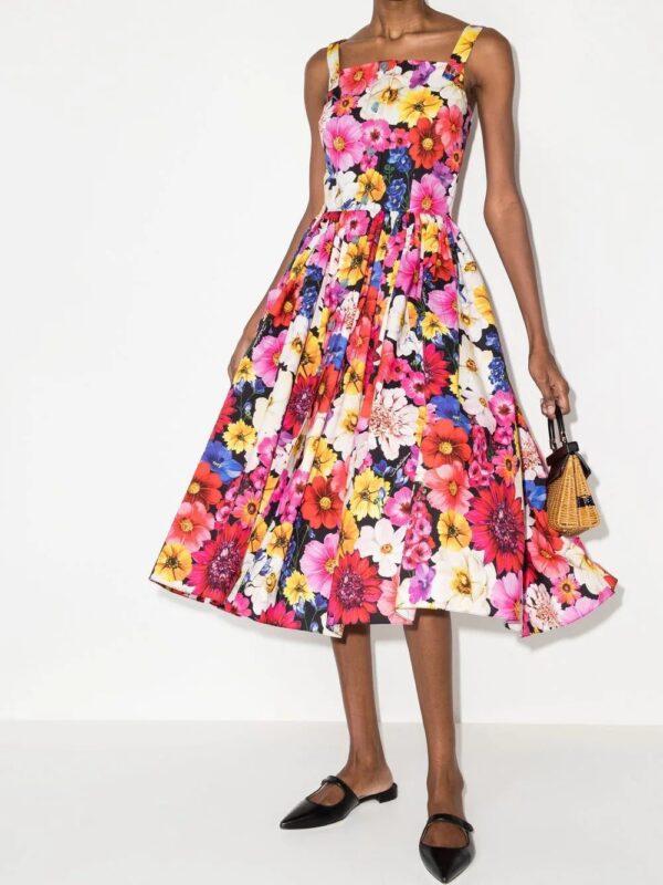 Dolce & Gabbana  floral-print midi dress - Image 2