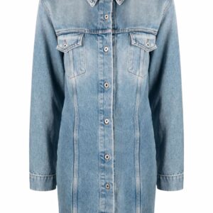 Off-White  long-sleeve denim shirtdress