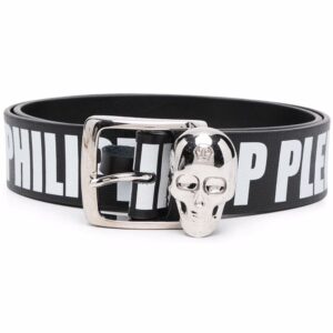 Louis Vuitton skull-appliqué logo-print belt