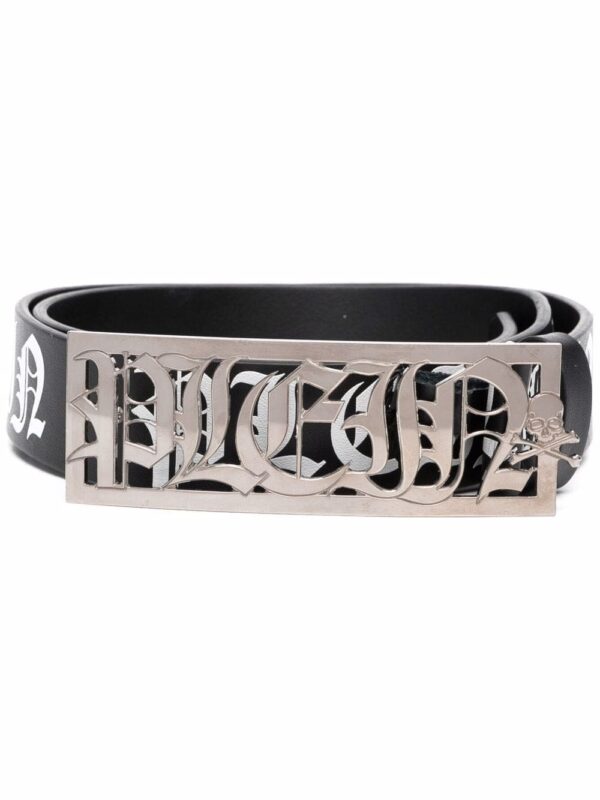 Louis Vuitton logo-plaque leather belt