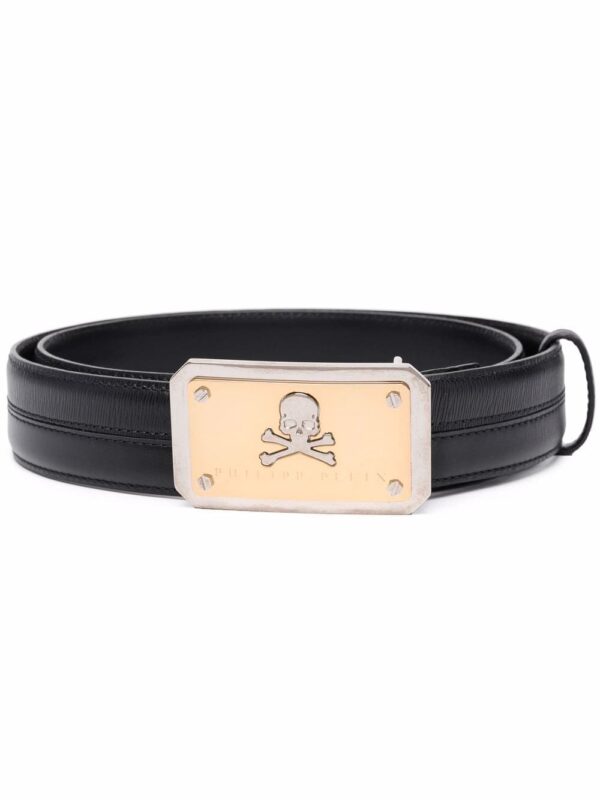 Louis Vuitton skull-plaque leather belt