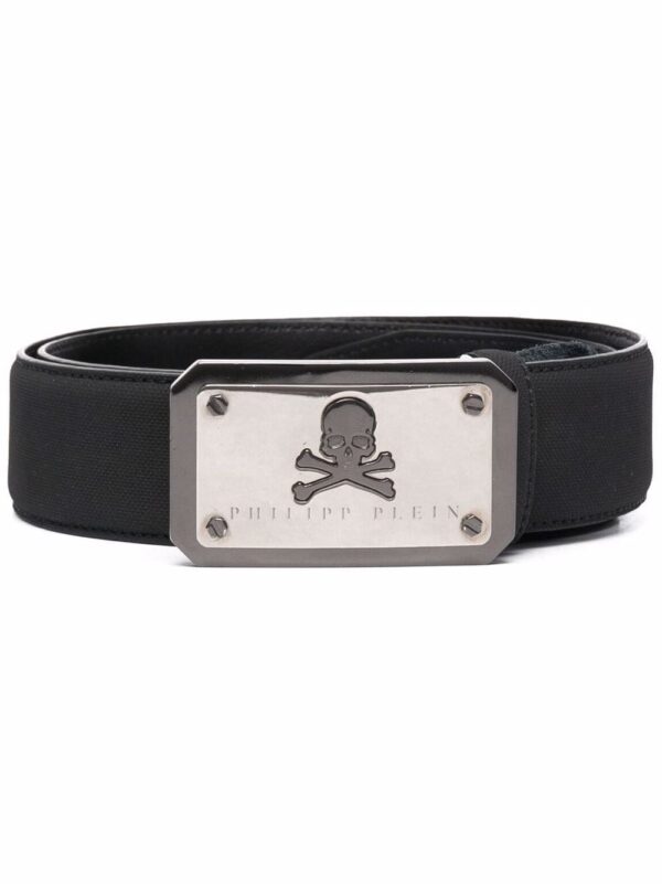 Louis Vuitton logo-plaque leather belt
