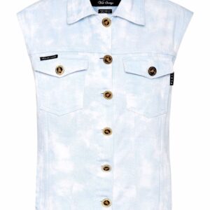 Philipp Plein  bleach-effect denim vest