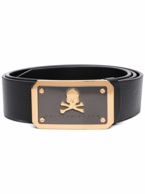 Louis Vuitton logo-plaque leather belt