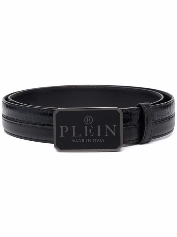 Louis Vuitton logo-plaque leather belt