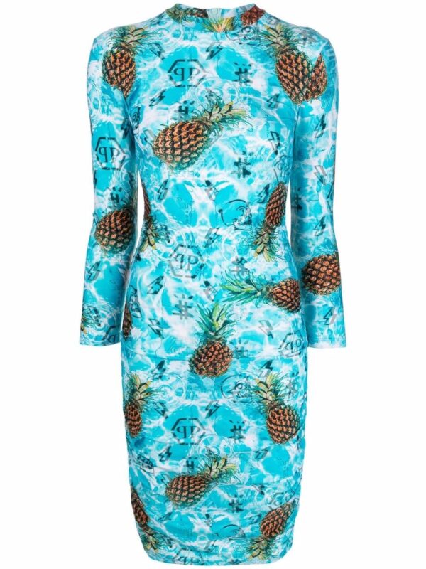 Philipp Plein Pineapple Skies short dress