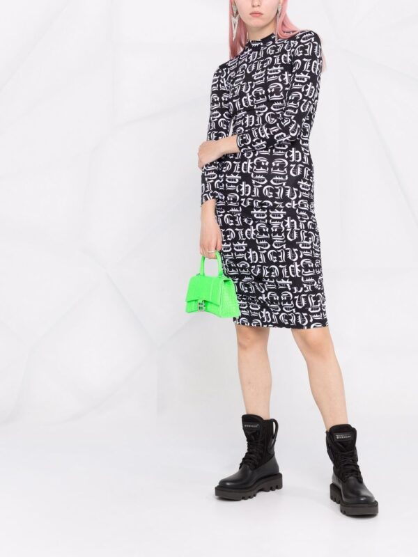Philipp Plein gothic logo-print jersey dress - Image 6