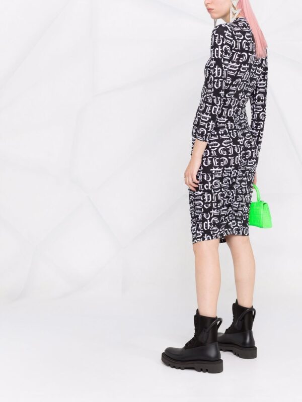 Philipp Plein gothic logo-print jersey dress - Image 2