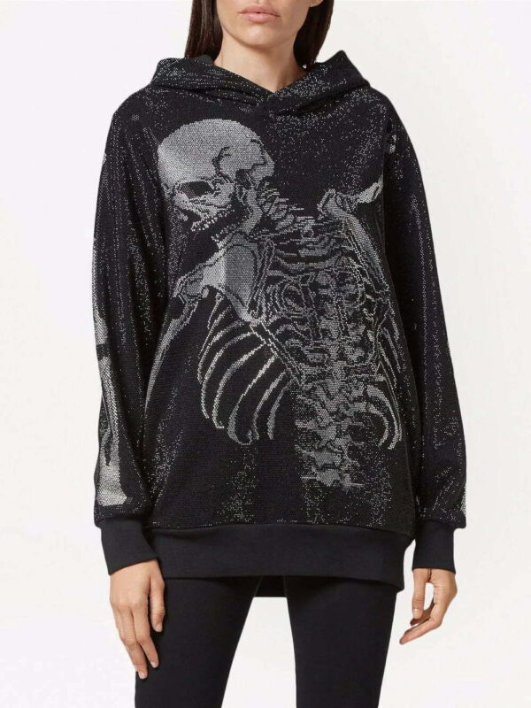 Philipp Plein  rhinestone-embellished skeleton hoodie - Image 3