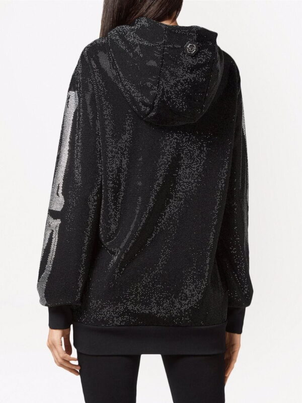 Philipp Plein  rhinestone-embellished skeleton hoodie - Image 4