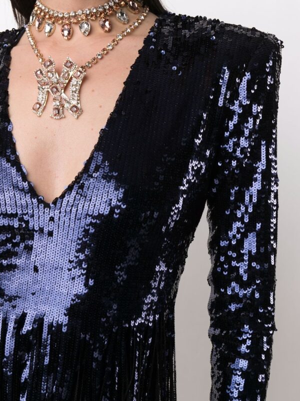 Philipp Plein sequin-embellished V-neck mini dress - Image 5