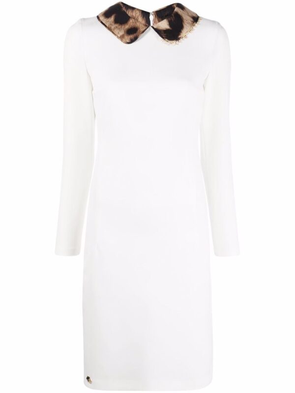 Philipp Plein leopard-collar dress