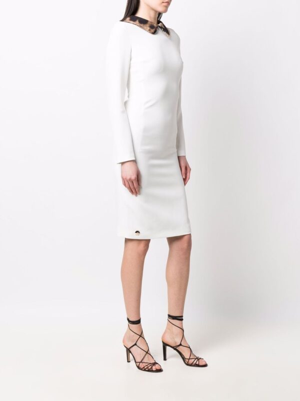 Philipp Plein leopard-collar dress - Image 3