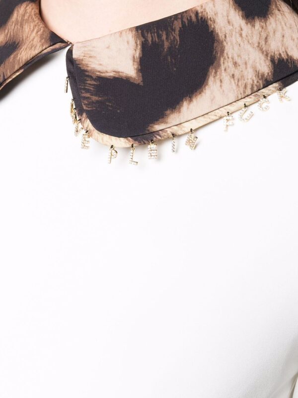 Philipp Plein leopard-collar dress - Image 5