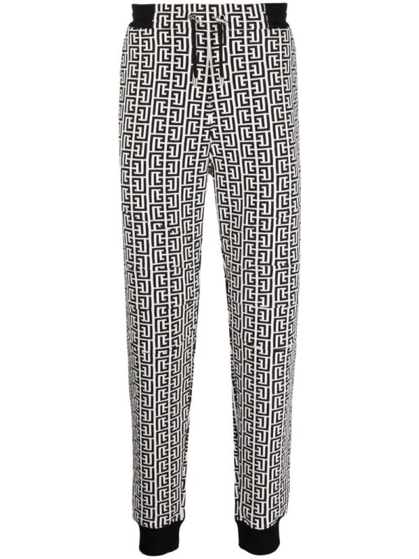 Balmain  monogram-print trackpants