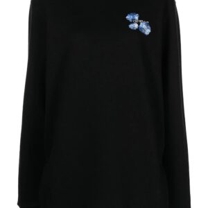 Off-White  floral logo-print sweatshirt dress
