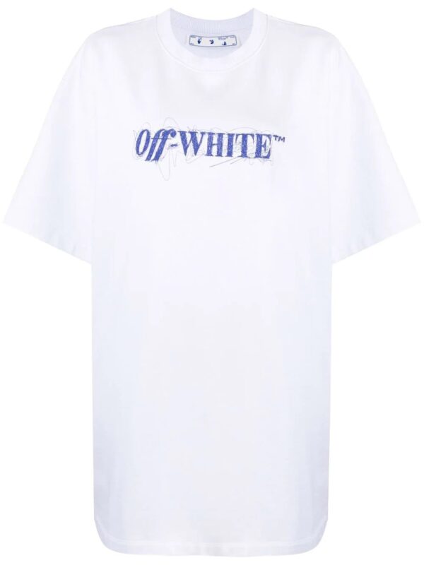 Off-White  logo-print T-shirt dress