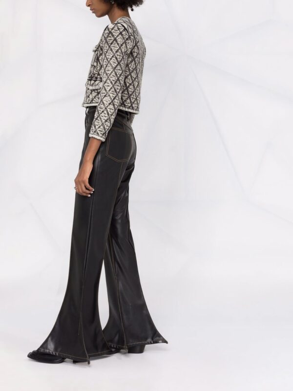 Diesel  contrast-stitching cropped jacket - Image 4