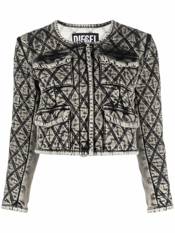 Diesel  contrast-stitching cropped jacket