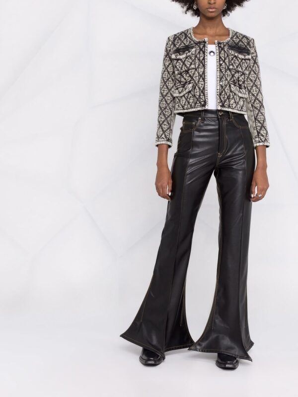 Diesel  contrast-stitching cropped jacket - Image 2