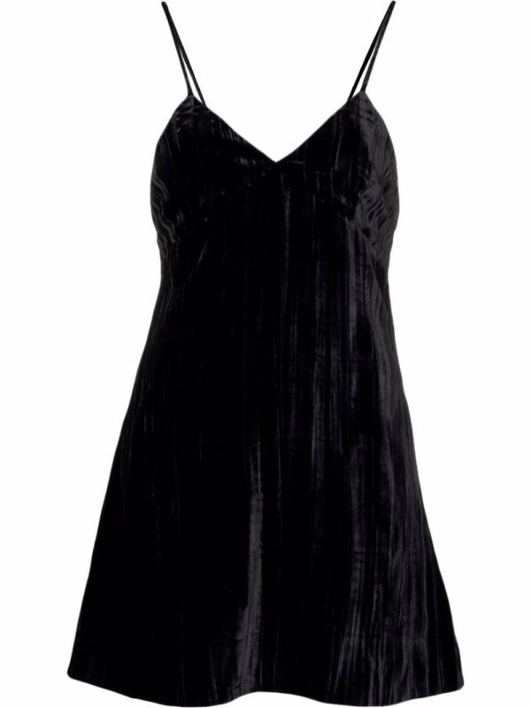 Saint Laurent spaghetti-strap mini velvet dress
