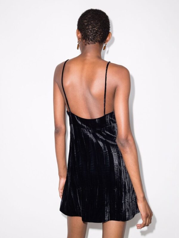 Saint Laurent spaghetti-strap mini velvet dress - Image 3