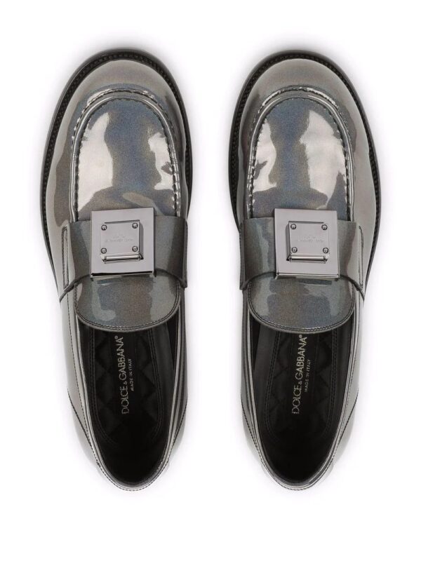 Dolce & Gabbana  DG-plaque coated loafers - Image 4