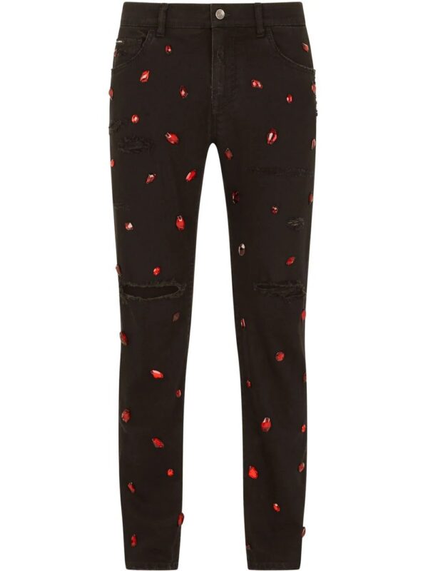 Dolce & Gabbana  distressed straight-leg jeans