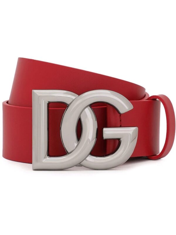 Dolce & gabbana  logo-plaque leather belt