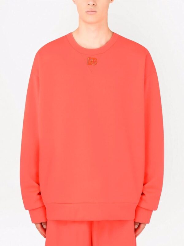 Dolce & Gabbana  drop-shoulder embroidered logo sweatshirt - Image 3